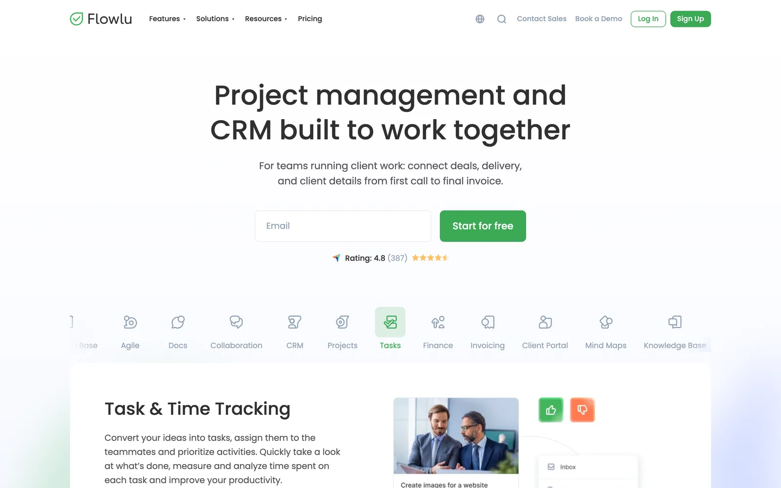 Flowlu screenshot