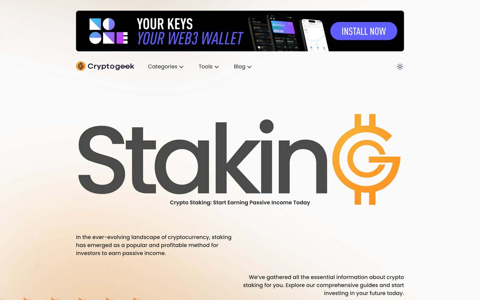 Cryptogeek Staking screenshot