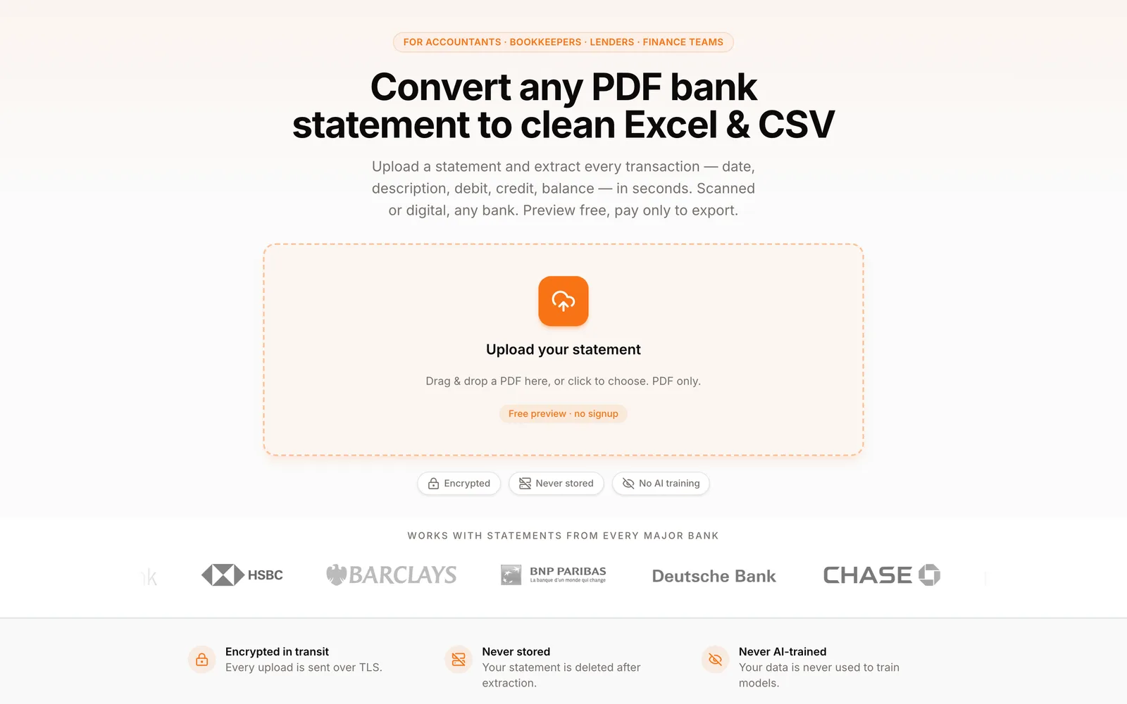 Bank Statement Extractor screenshot