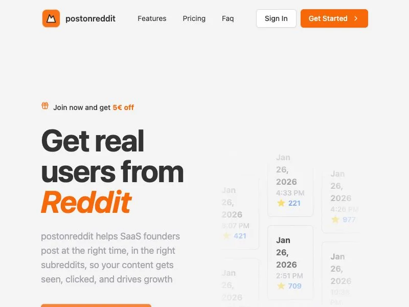 postonreddit screenshot