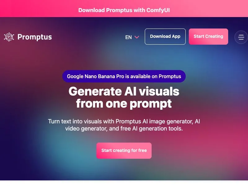 Promptus screenshot