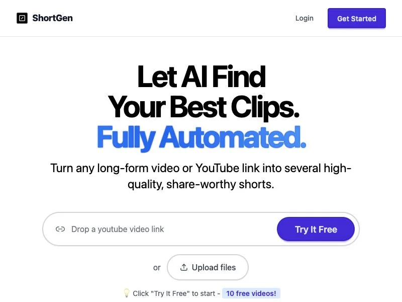 ShortGen screenshot