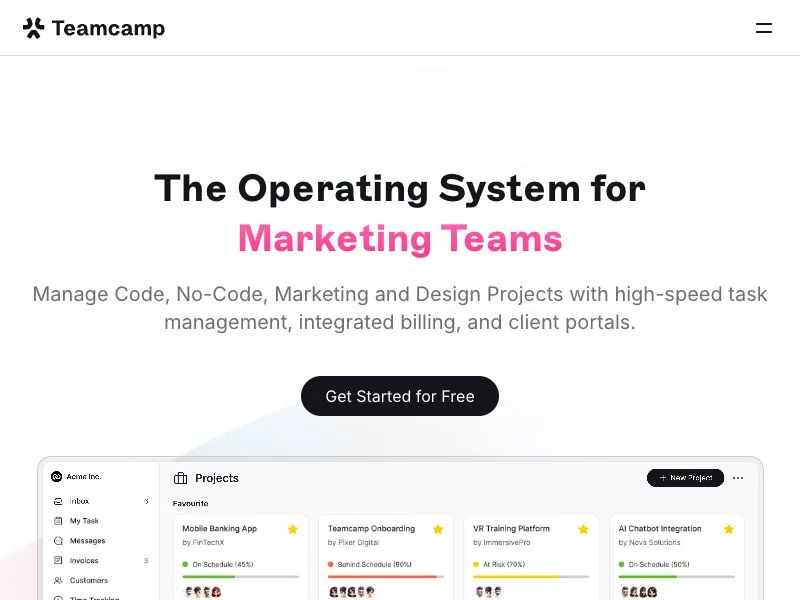 Teamcamp screenshot