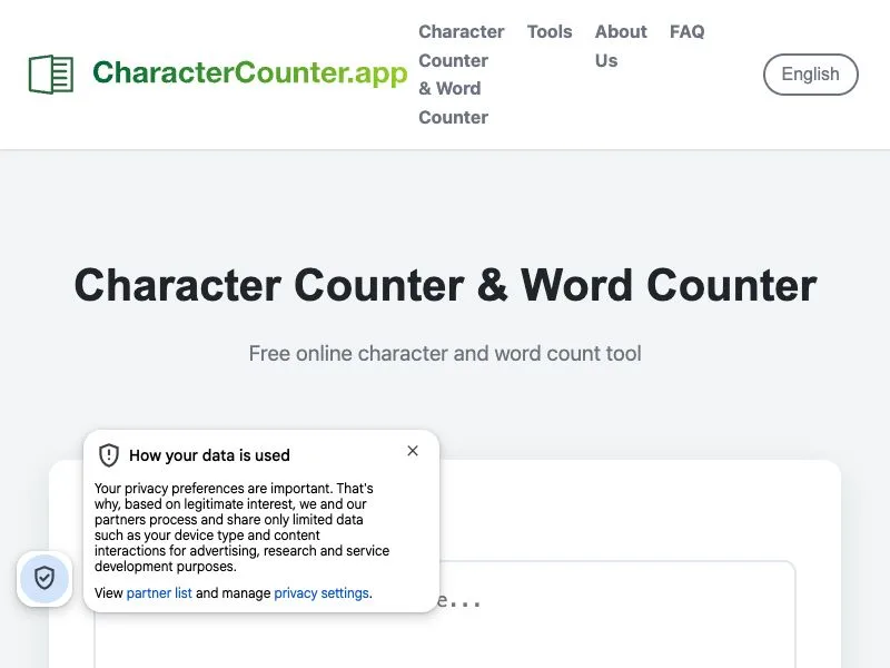 Character Counter screenshot