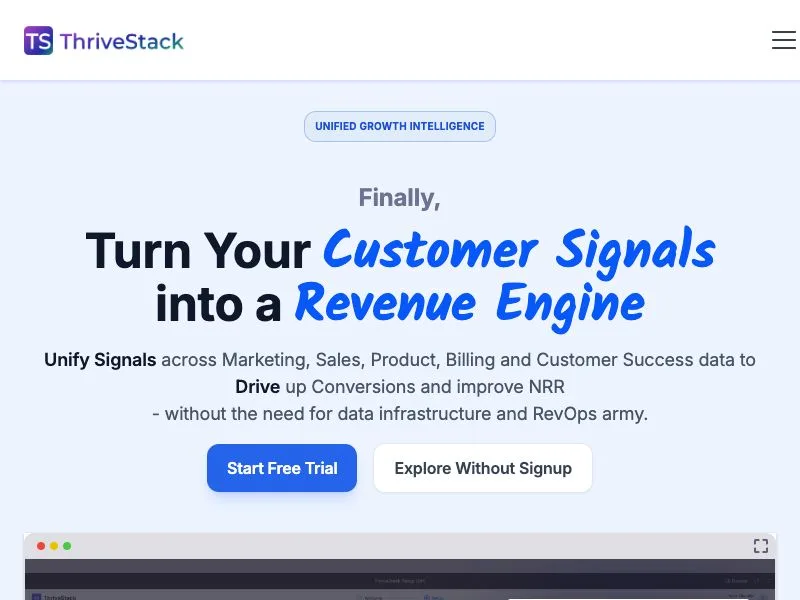 Thrivestack screenshot