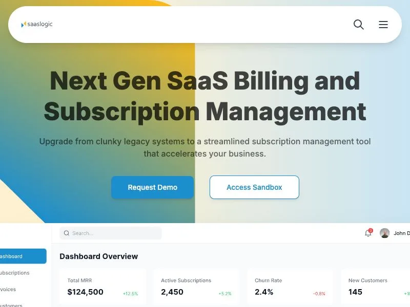 Saaslogic Billing screenshot