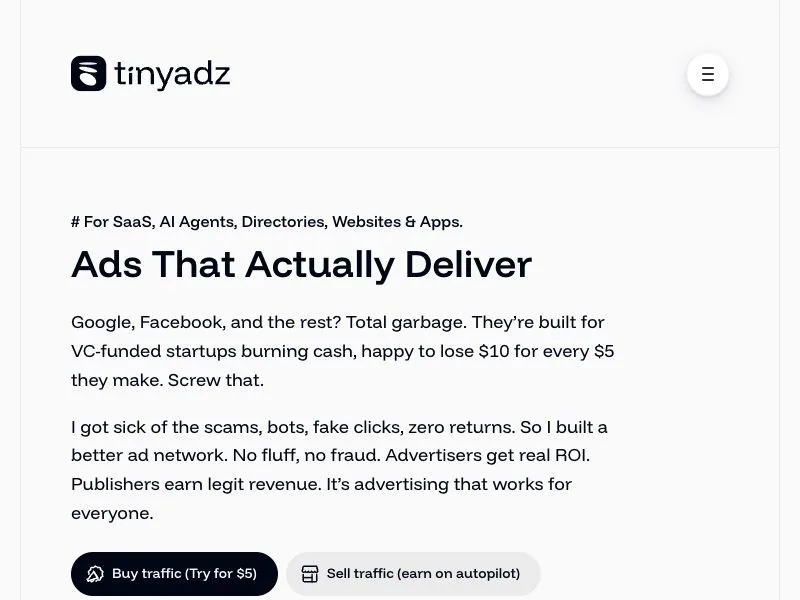 TinyAdz screenshot