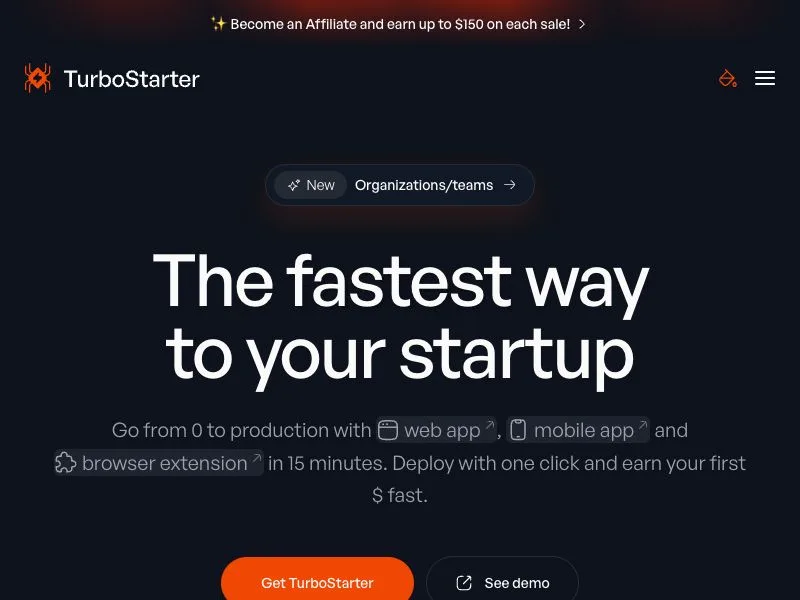 TurboStarter screenshot