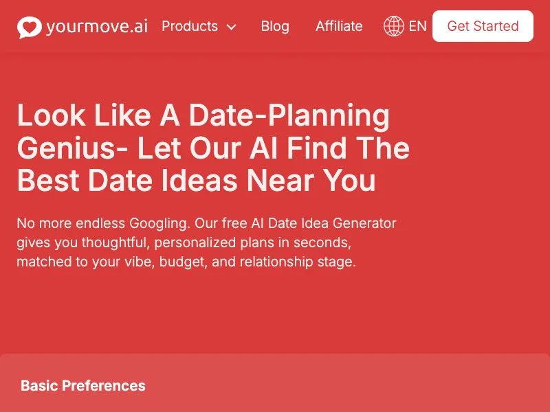 Date Idea Generator screenshot