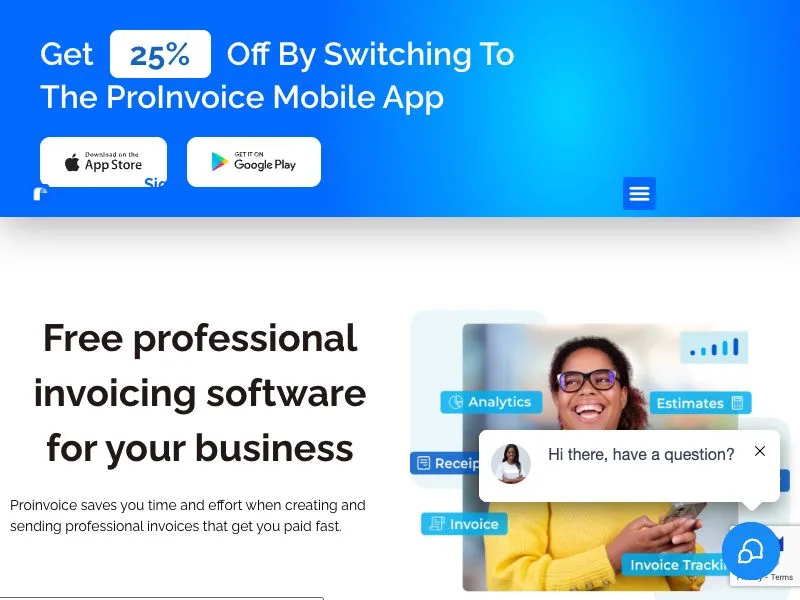 ProInvoice screenshot