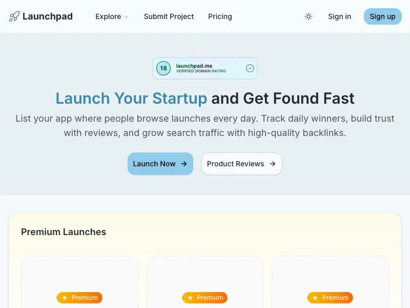 Launchpad screenshot