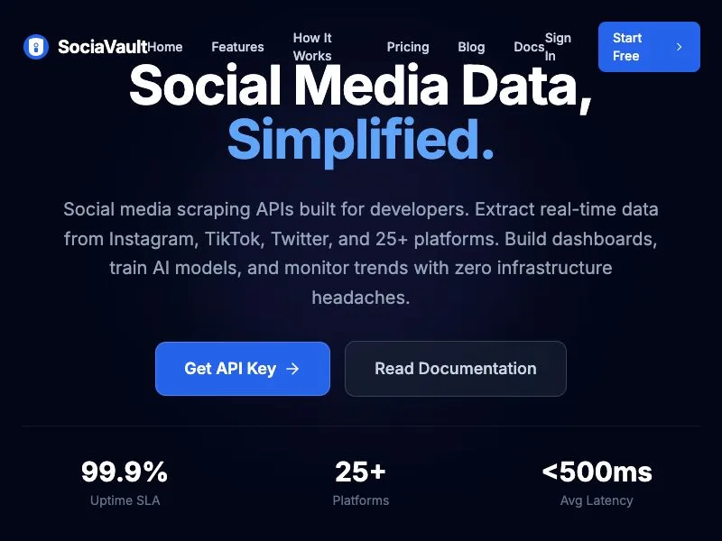 Sociavault screenshot