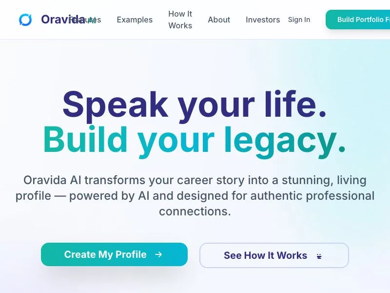 Oravida AI screenshot