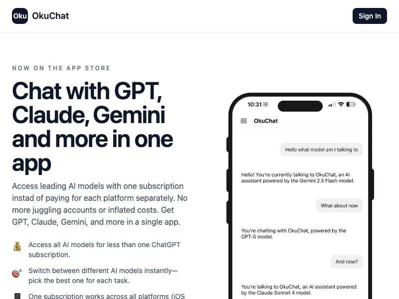 OkuChat screenshot