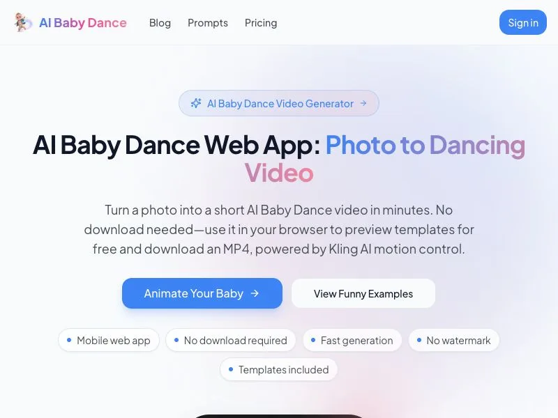 AI Baby Dance screenshot