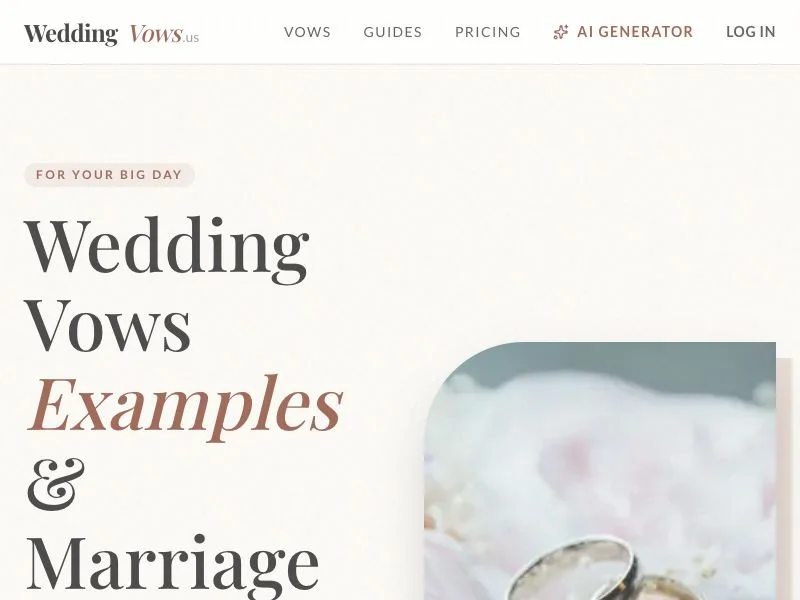 Wedding Vows AI screenshot