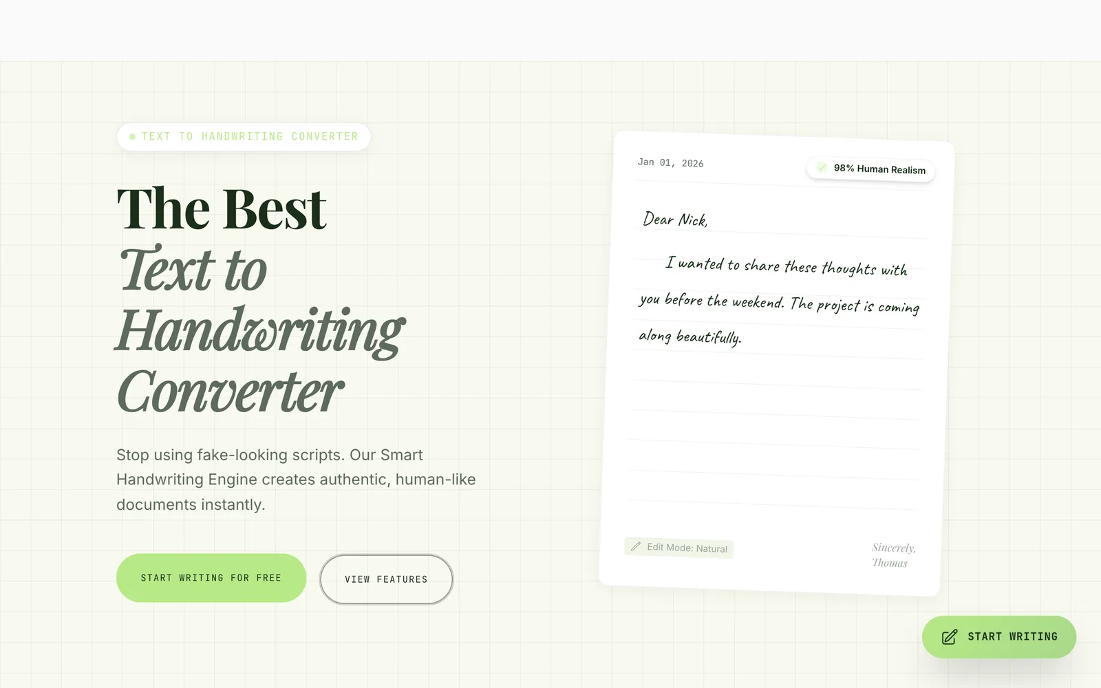 Handwritten Generator screenshot