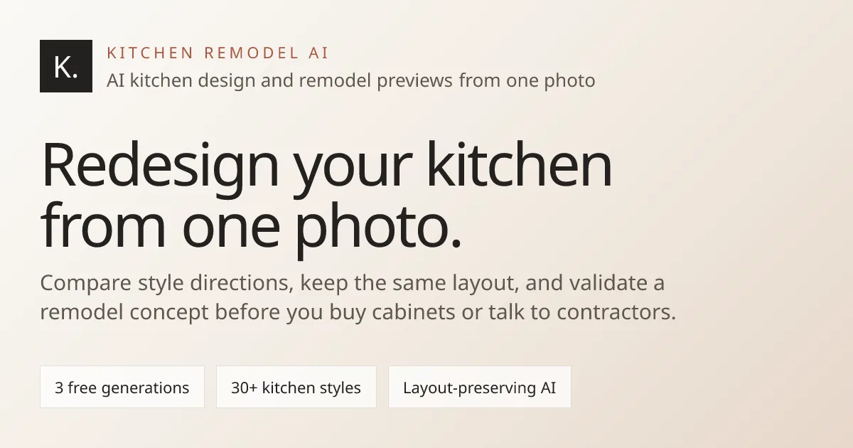 Kitchen Remodel AI screenshot
