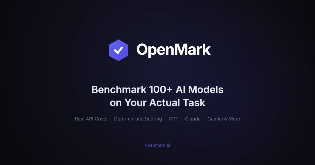 OpenMark AI screenshot